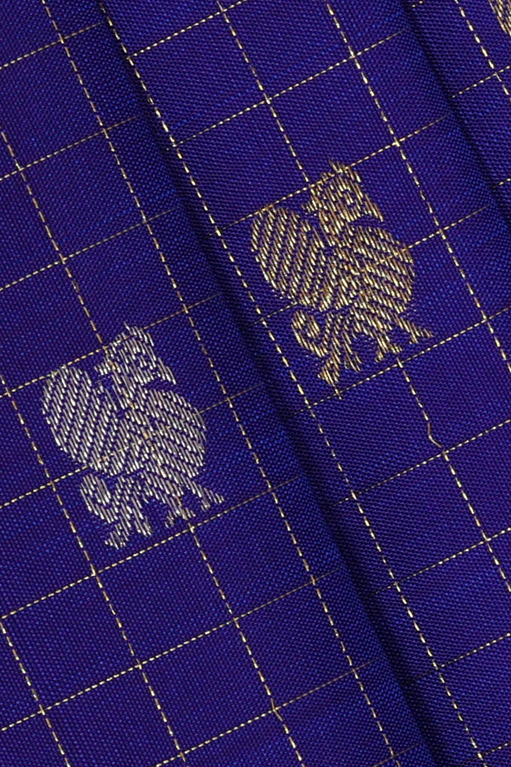 Image of Kanchipattu Silk Blue Saree