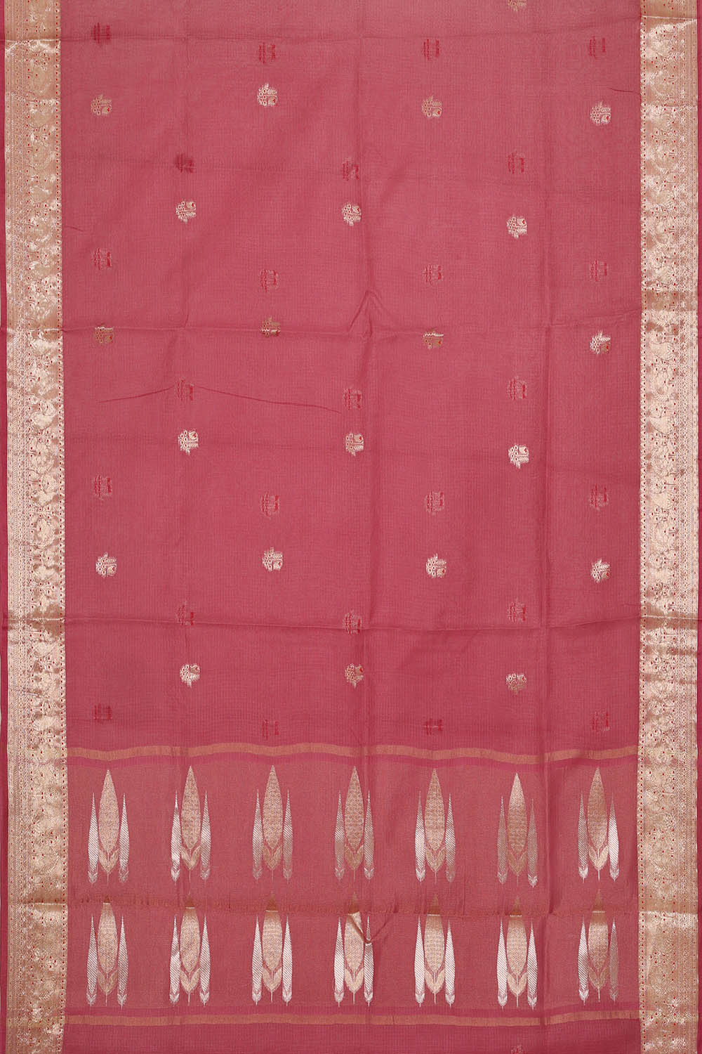 Image of Kota Silk Pink Saree