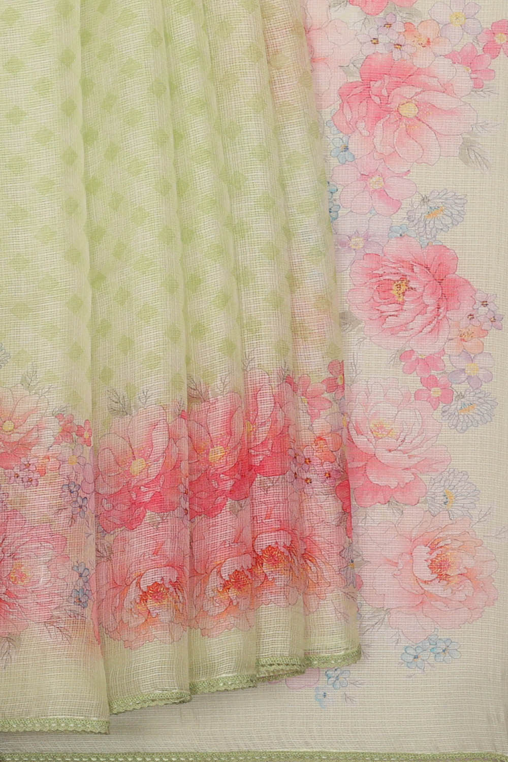 Image of Kota Silk Light Green Saree