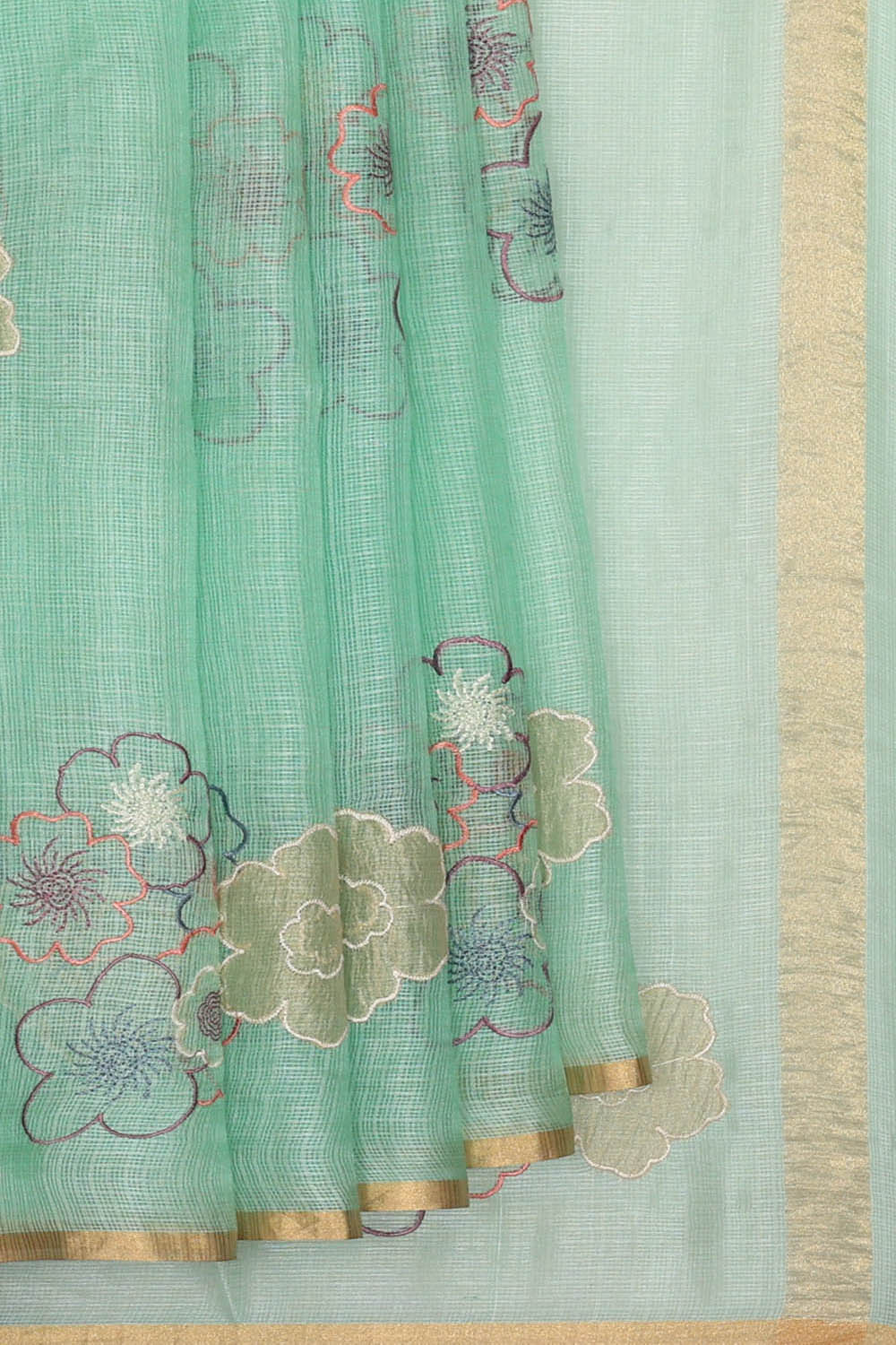 Image of Kota Silk Sea Green Saree