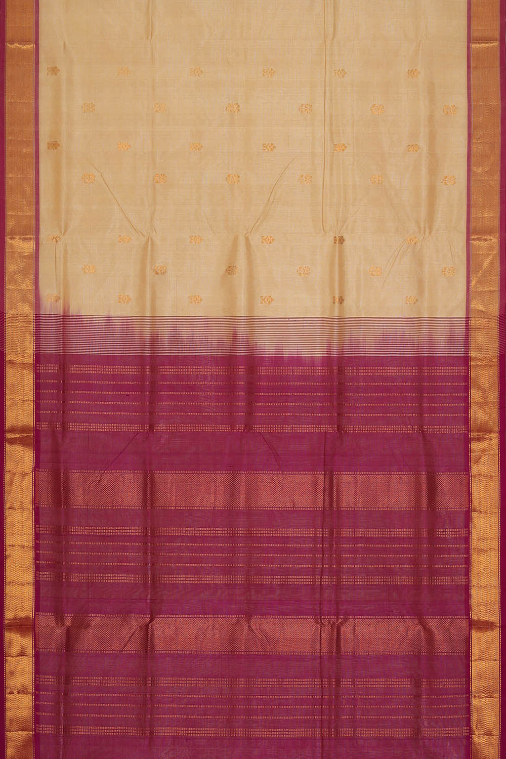 Image of Venkatagiri Cotton Silk Cream Saree