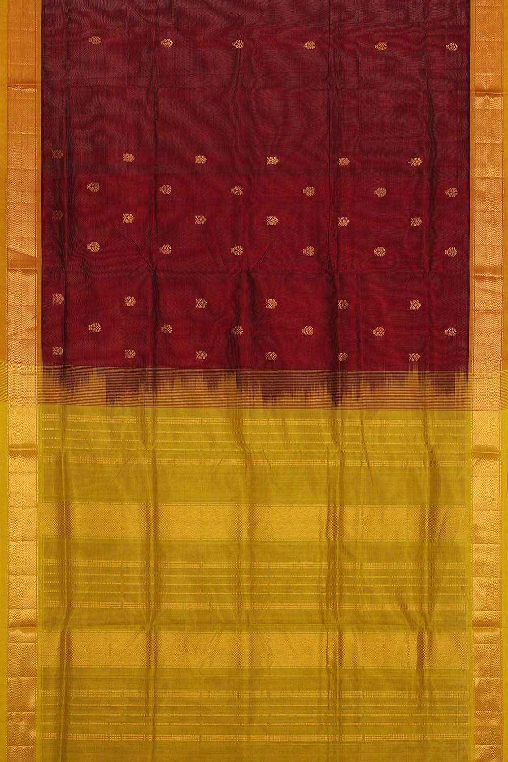 Image of Venkatagiri Cotton Silk Maroon Saree