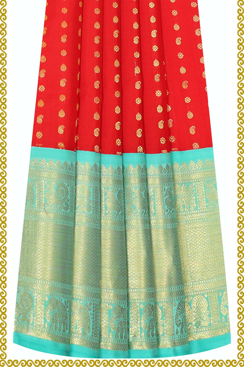 Image of Kanchipattu Pavada Unstitched Set