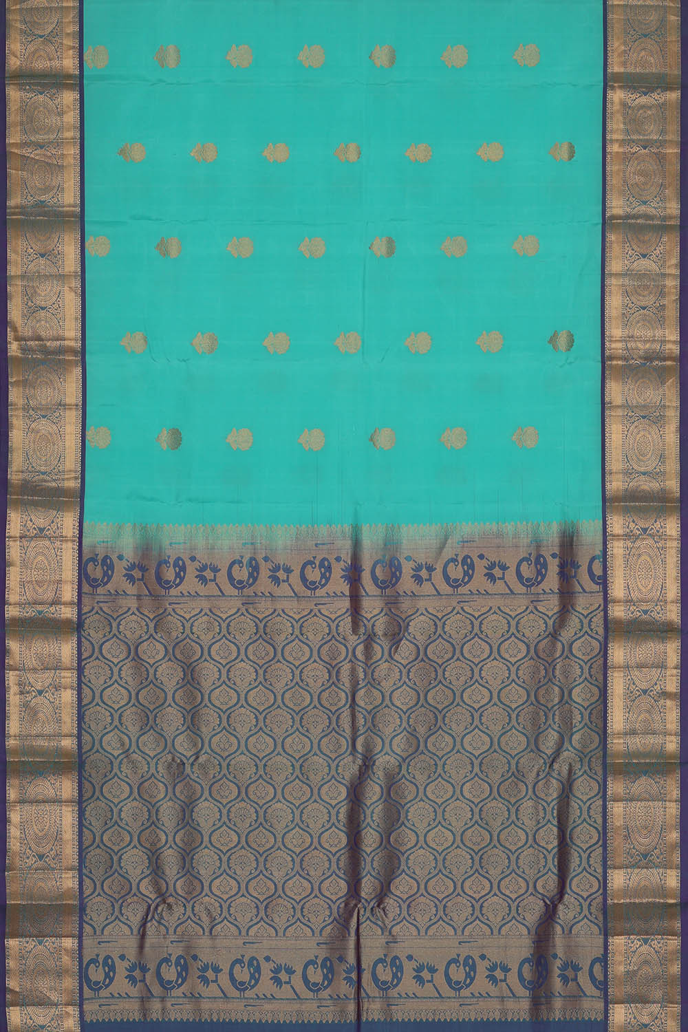 Image of Kanchipattu Silk Sky Blue Saree