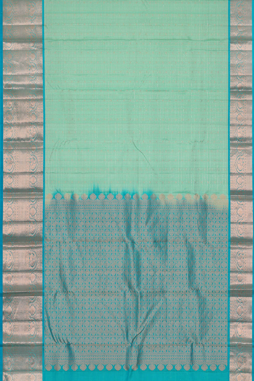 Image of Kanchipattu Silk Sea Green Saree