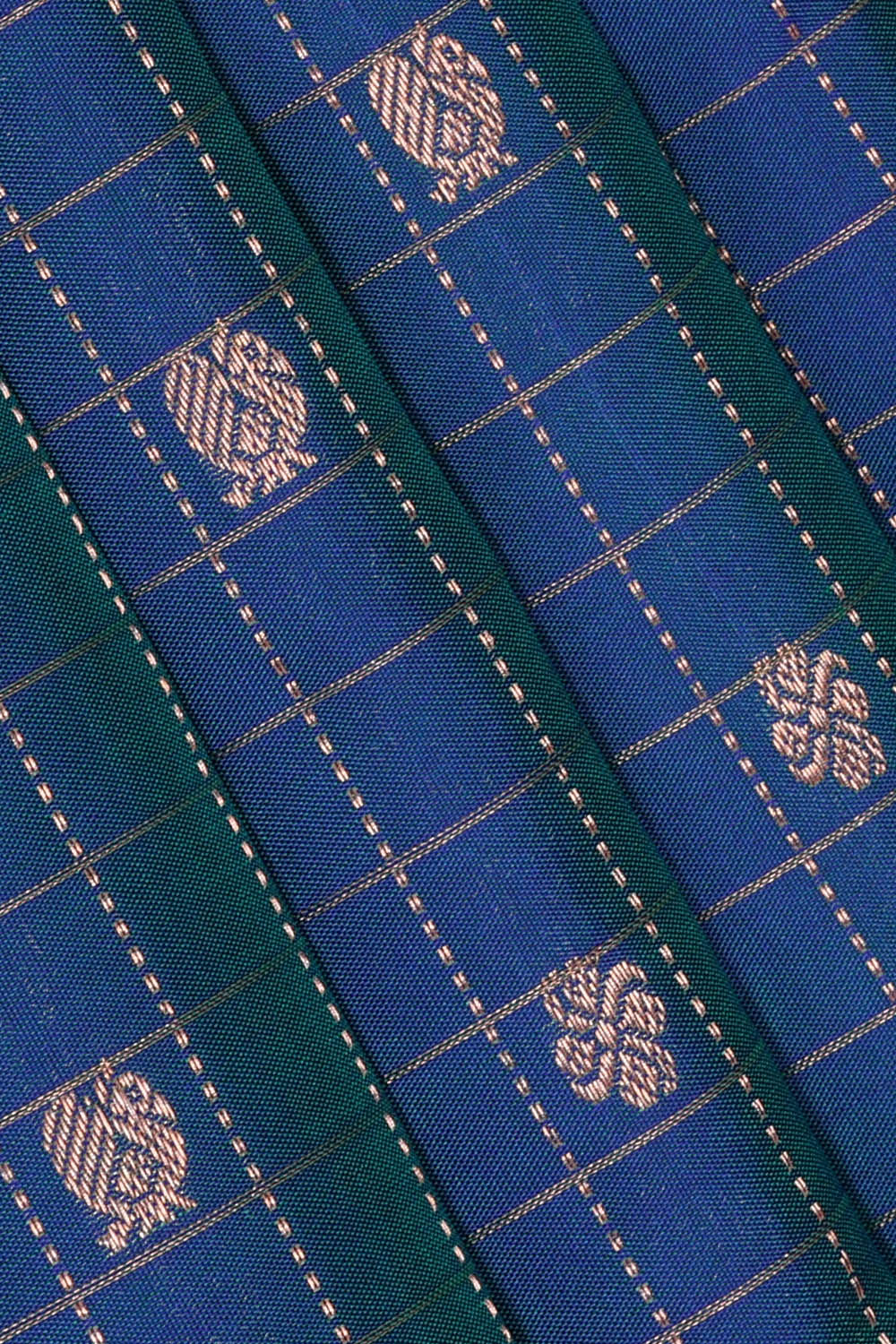 Image of Kanchipattu Silk Blue Saree