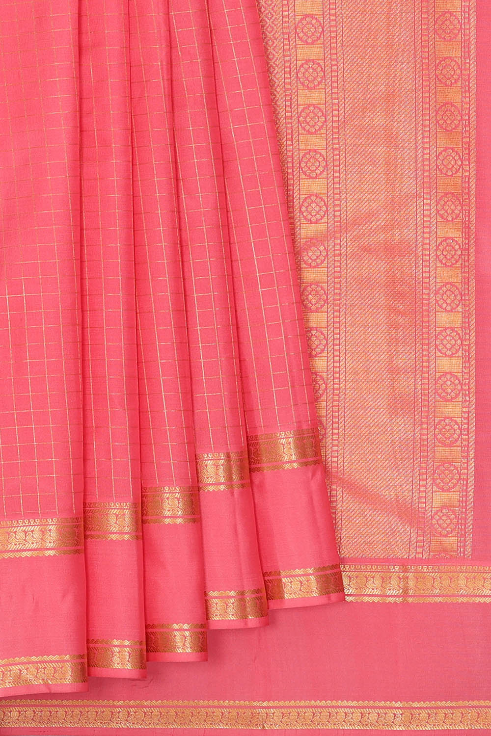 Image of Kanchipattu Silk Pink Saree