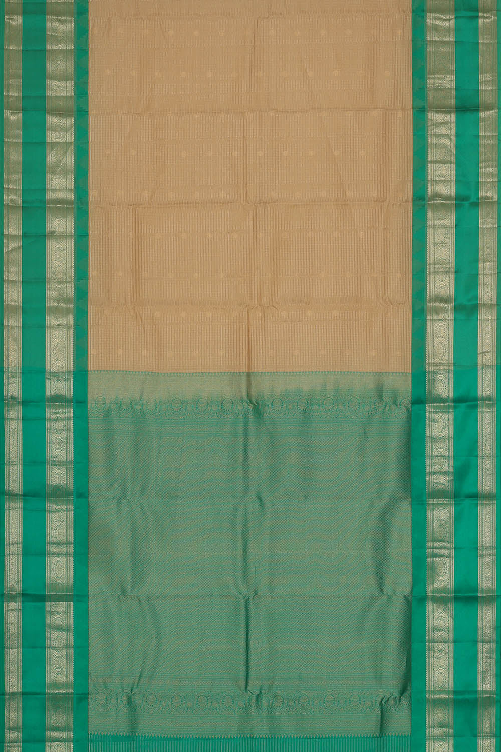 Image of Kanchipattu Silk Beige Saree