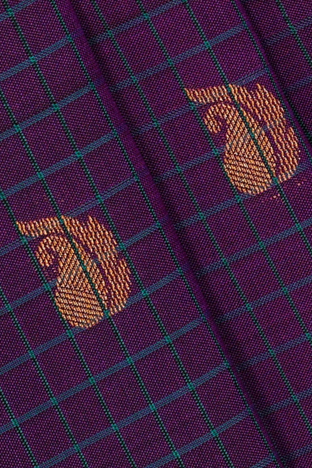 Image of Gadwal Silk Violet Saree