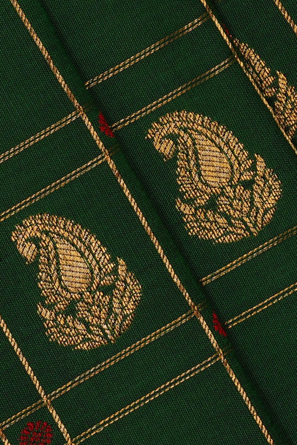 Image of Gadwal Silk Green Saree