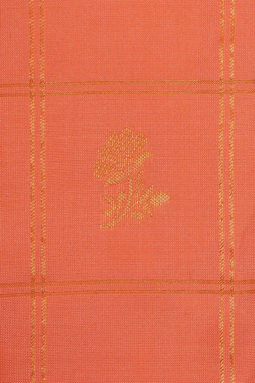 Image of Gadwal Silk Peach Saree