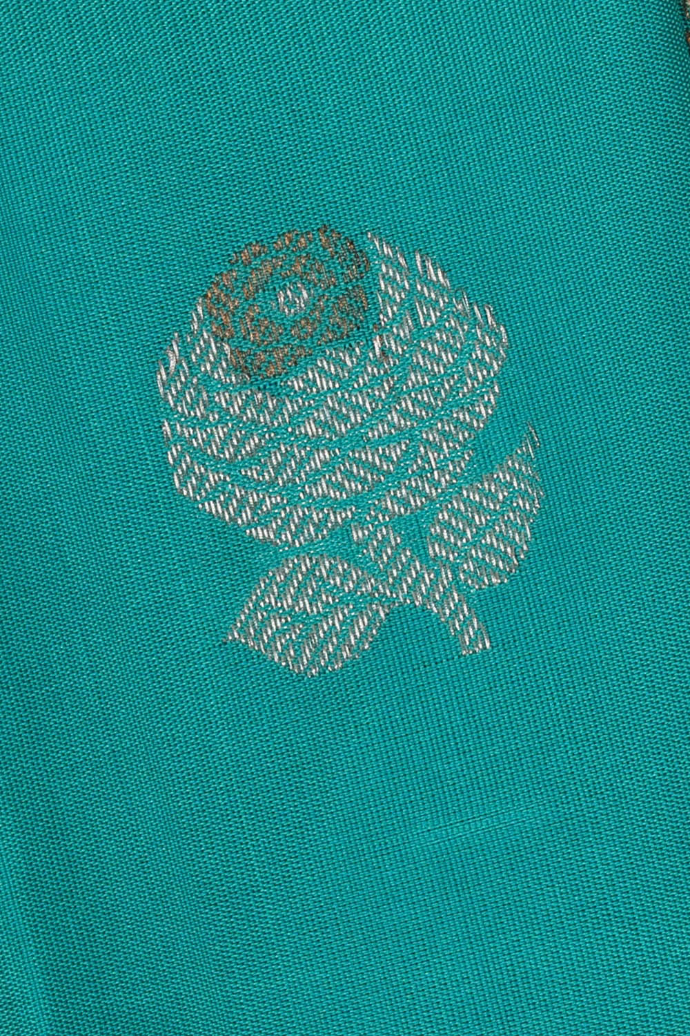 Image of Gadwal Silk Sky Blue Saree