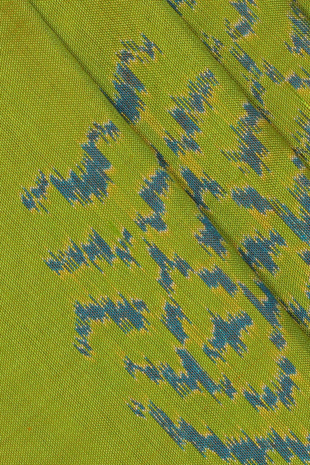 Image of Pochampally Ikat Silk Green Saree