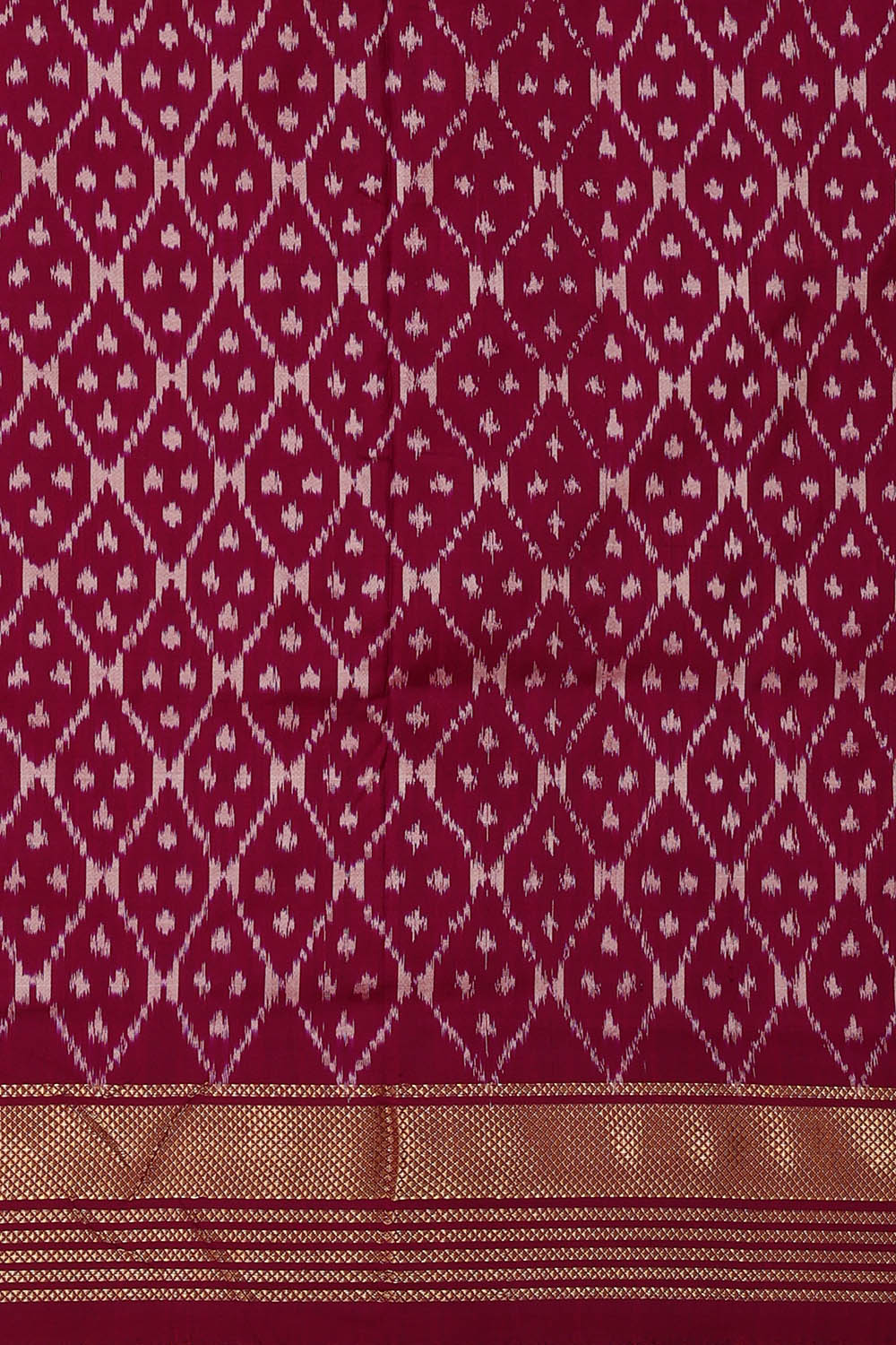 Image of Pochampally Ikat Silk Green Saree
