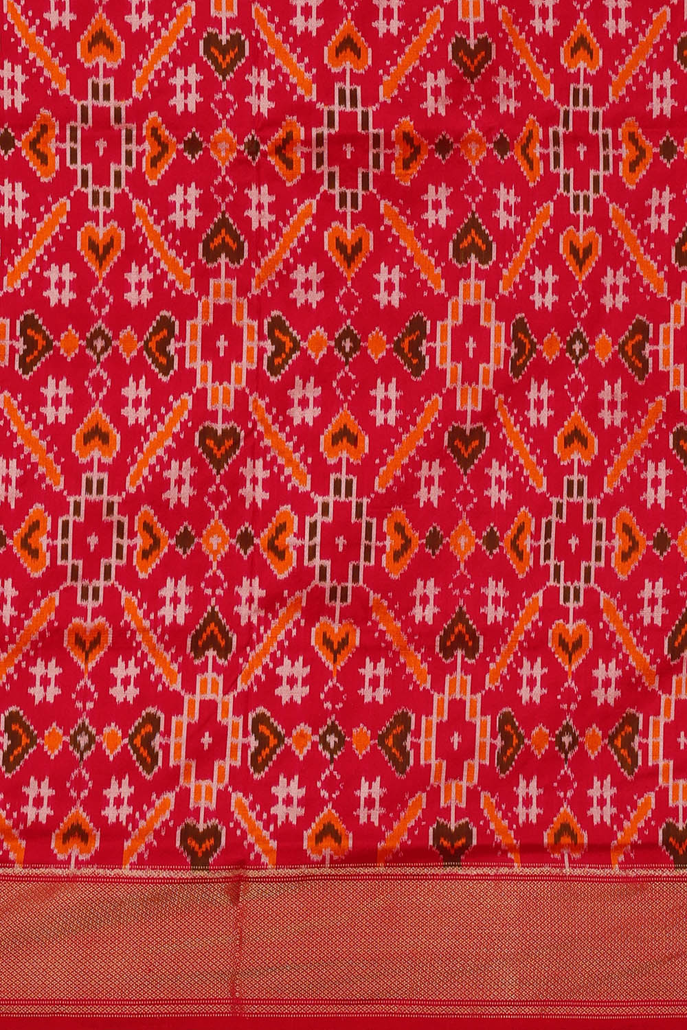 Image of Pochampally Ikat Silk Navy Blue Saree