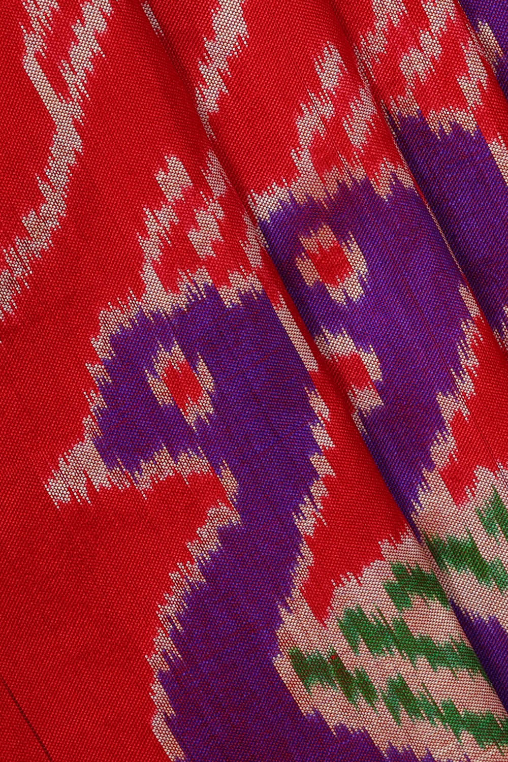 Image of Pochampally Ikat Silk Red Saree