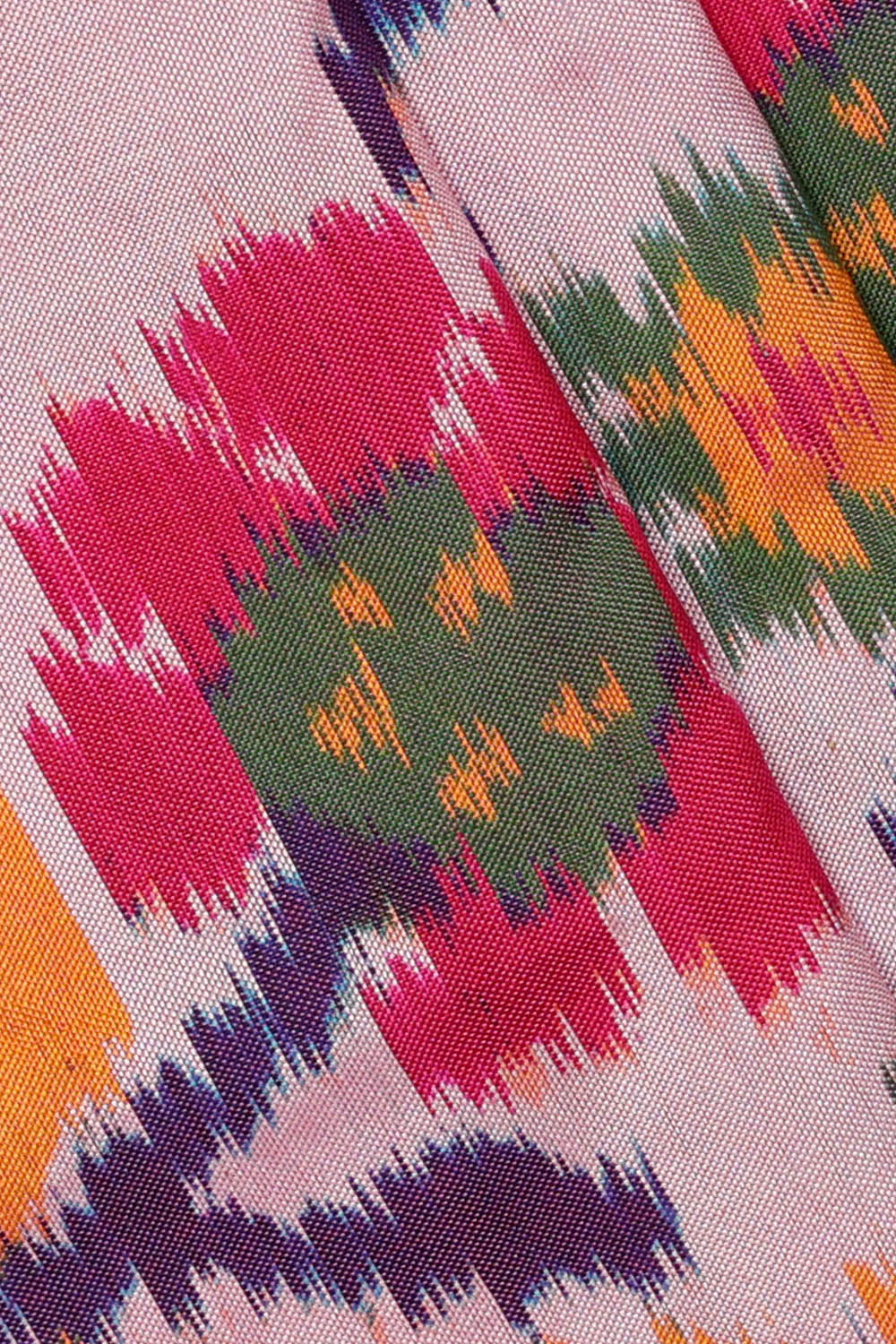 Image of Pochampally Ikat Silk Pink Saree
