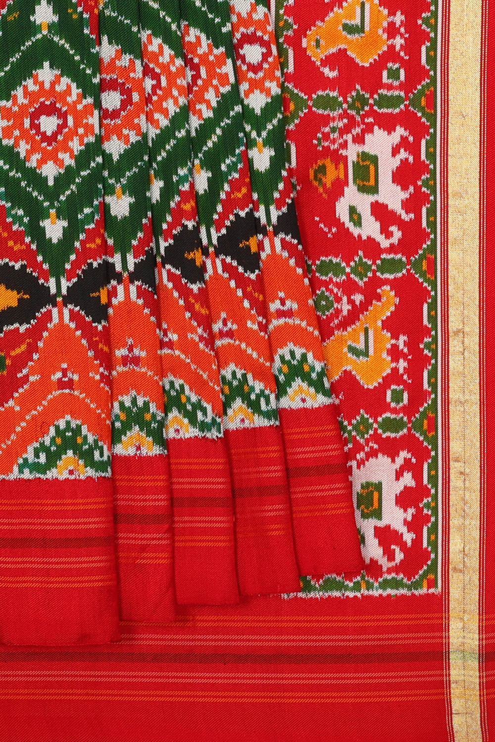 Image of Red Pochampally Silk Saree