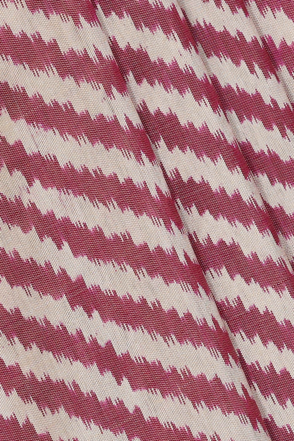 Image of Pochampally Ikat Silk Cream Saree