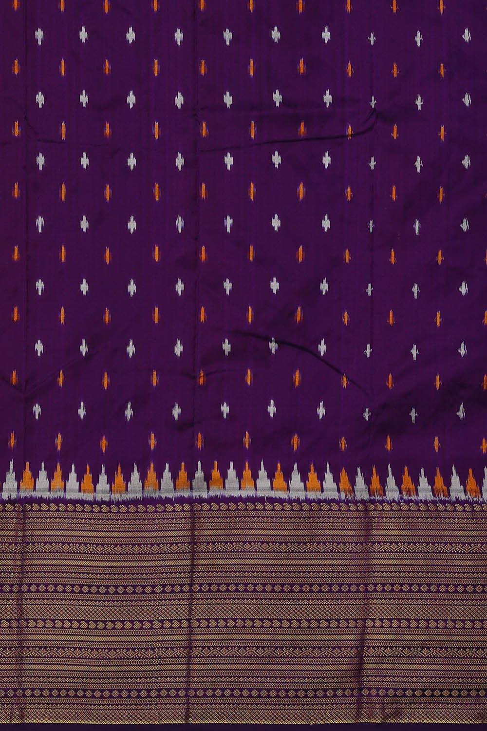 Image of Pochampally Ikat Silk Blue Saree