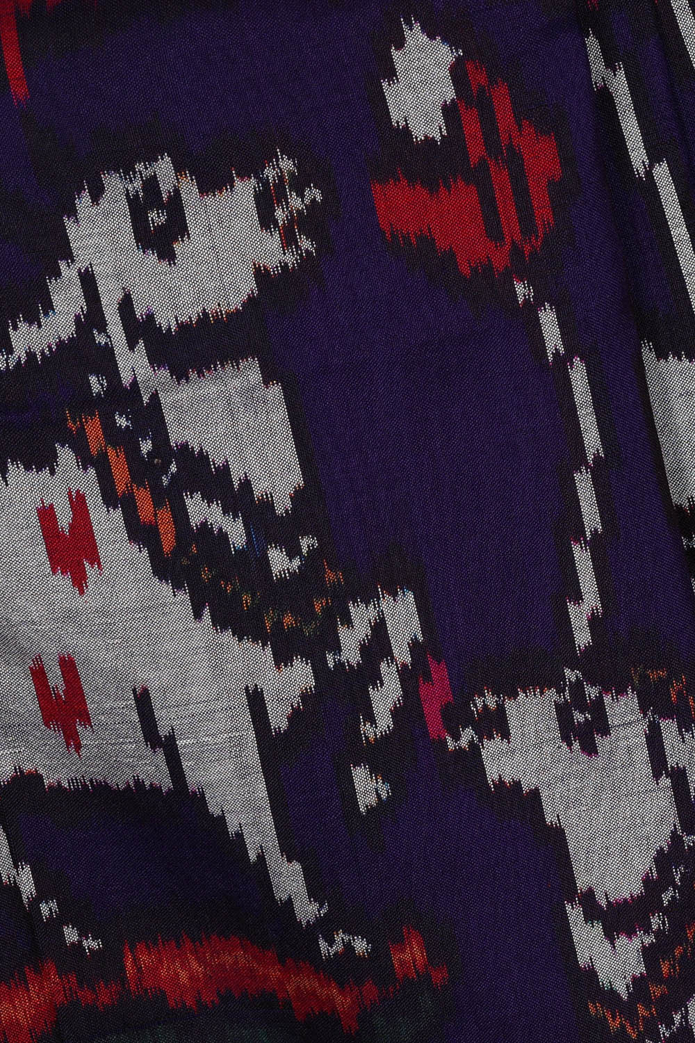 Image of Pochampally Ikat Silk Violet Saree