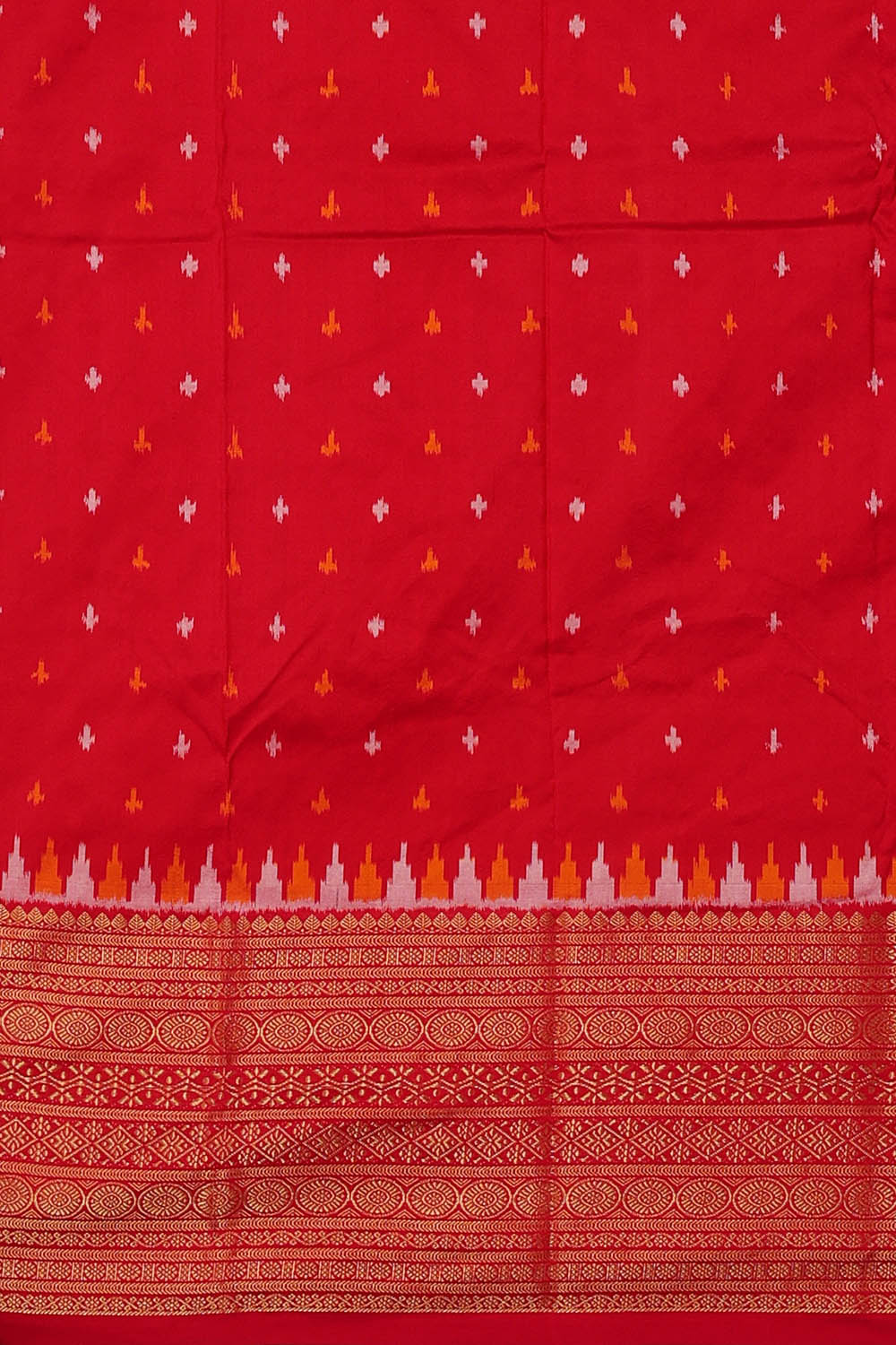 Image of Pochampally Ikat Silk Violet Saree
