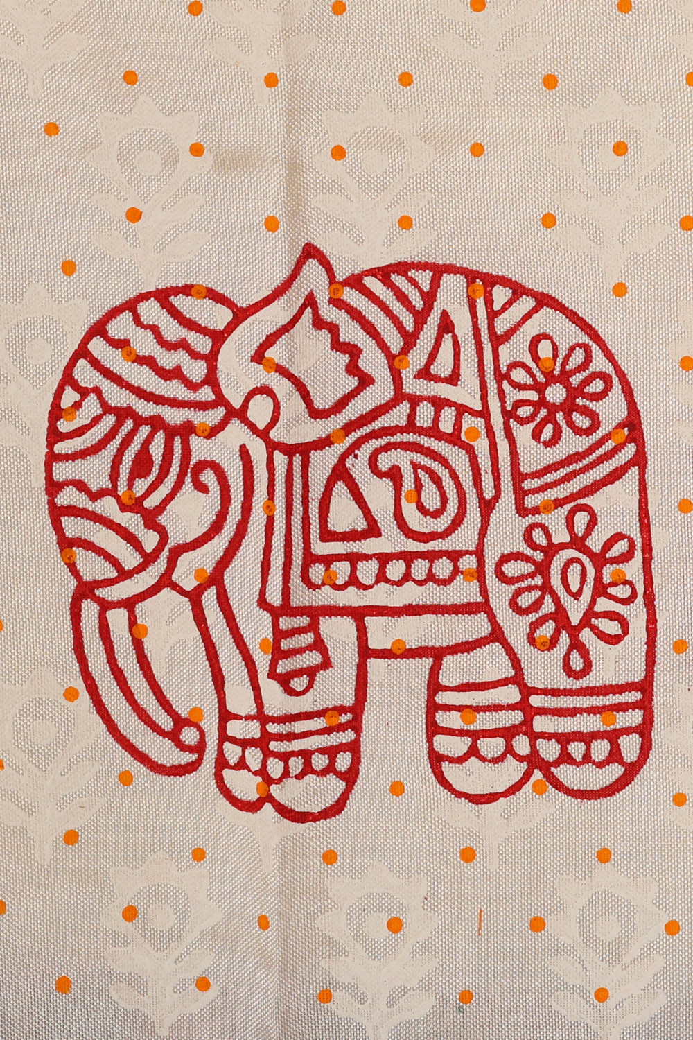 Image of Pochampally Ikat Silk White Saree