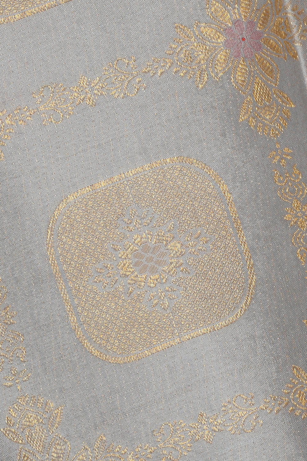 Image of Silver-Grey Kanchipattu Brocade Saree