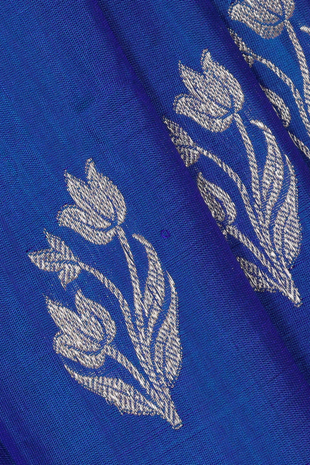 Image of Venkatagiri Silk Blue Saree