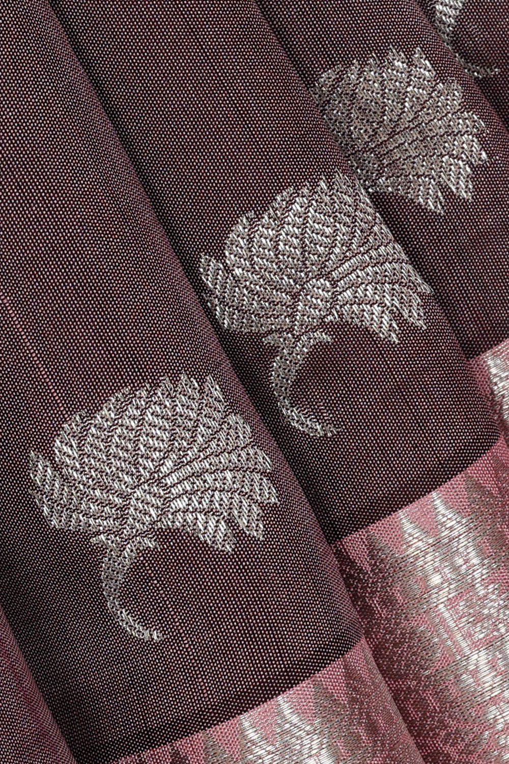 Image of Venkatagiri Silk Light Brown Saree