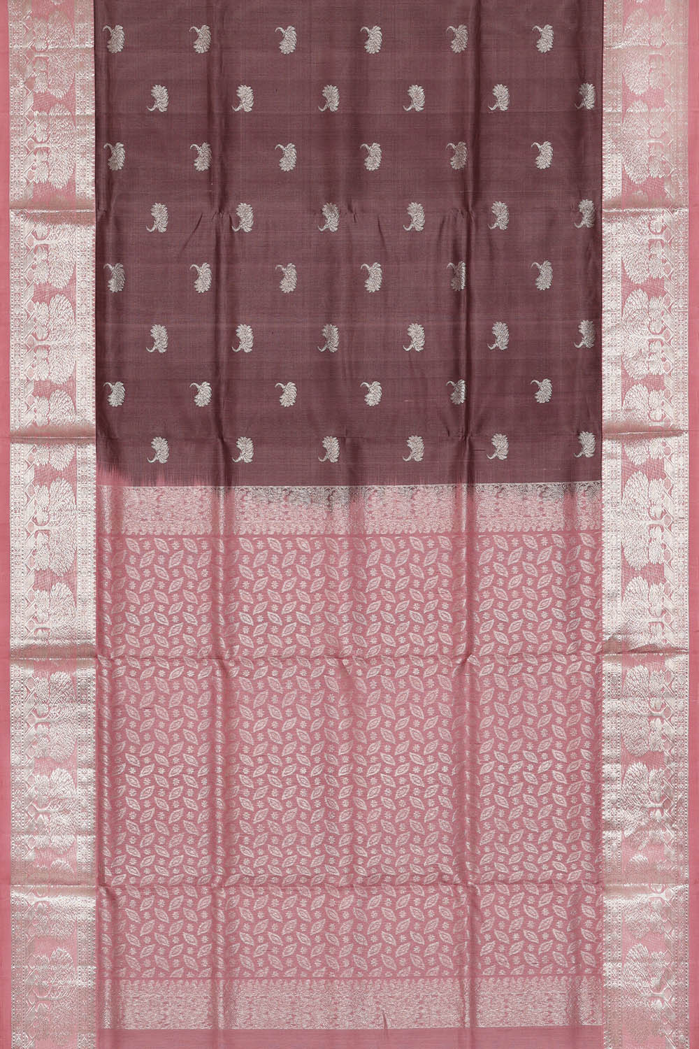 Image of Venkatagiri Silk Light Brown Saree