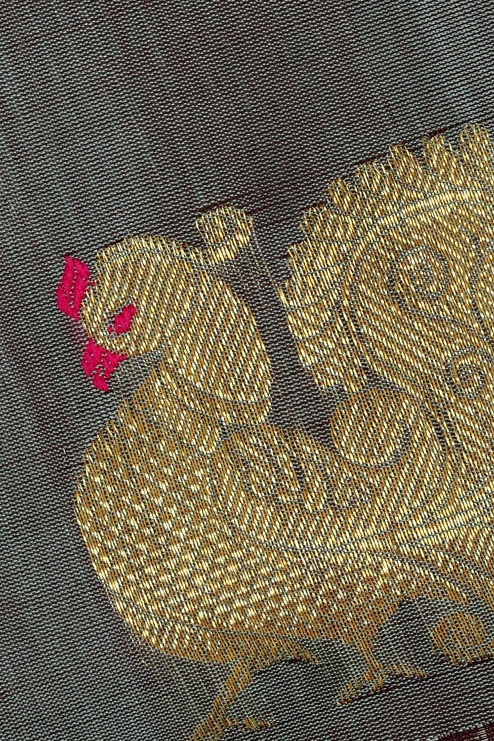 Image of Venkatagiri Silk Grey Saree