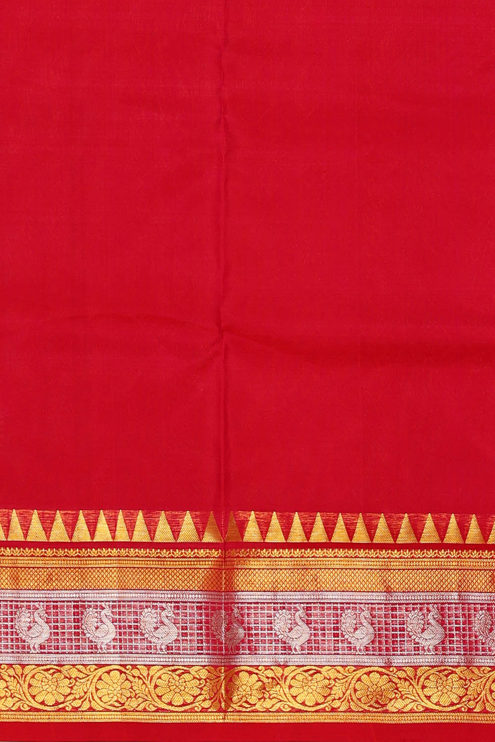 Image of Venkatagiri Silk Orange Saree
