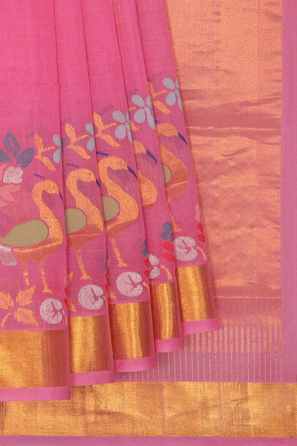 Image of Pink Uppada Cotton Saree