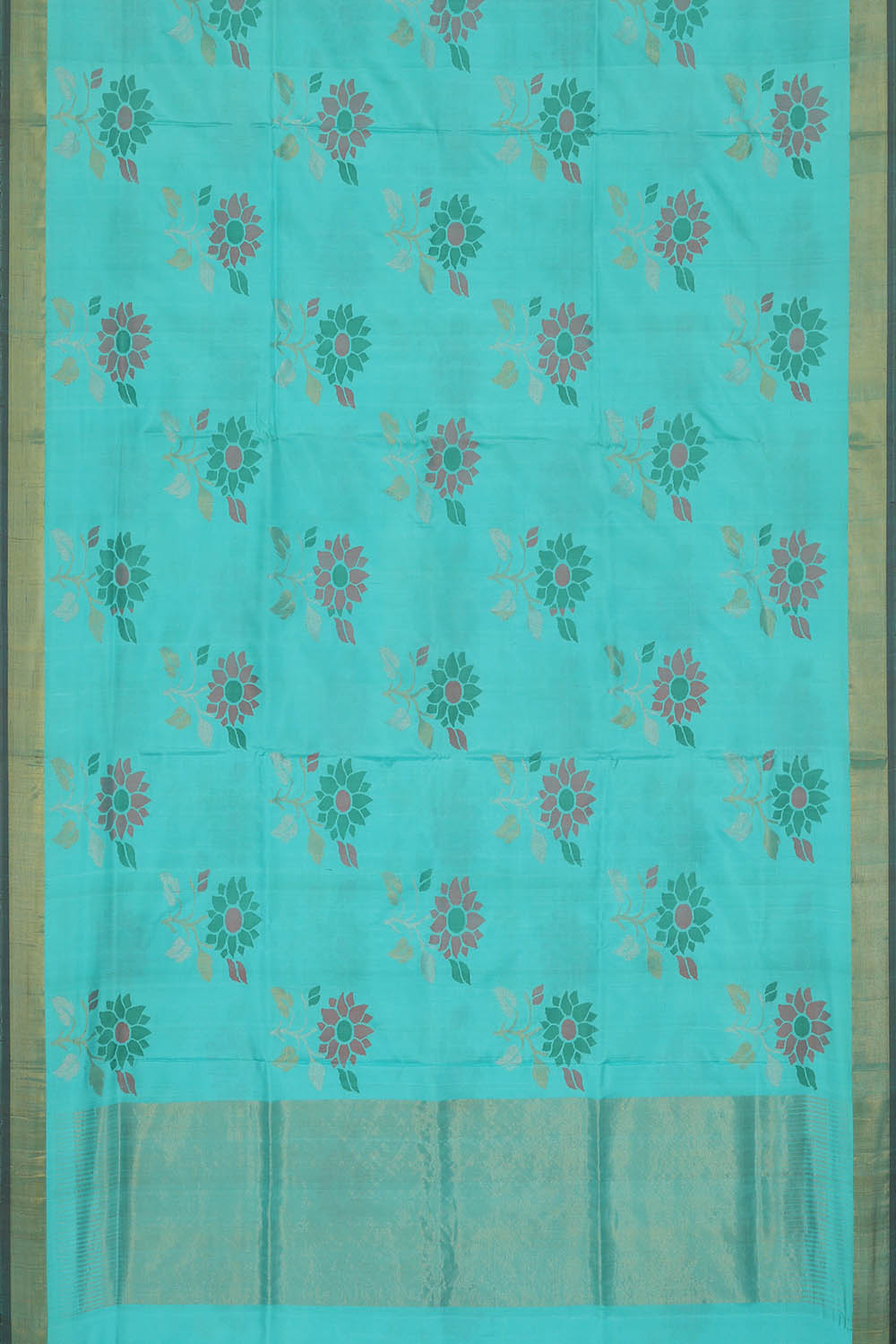 Image of Sky-Blue Uppada Silk Saree