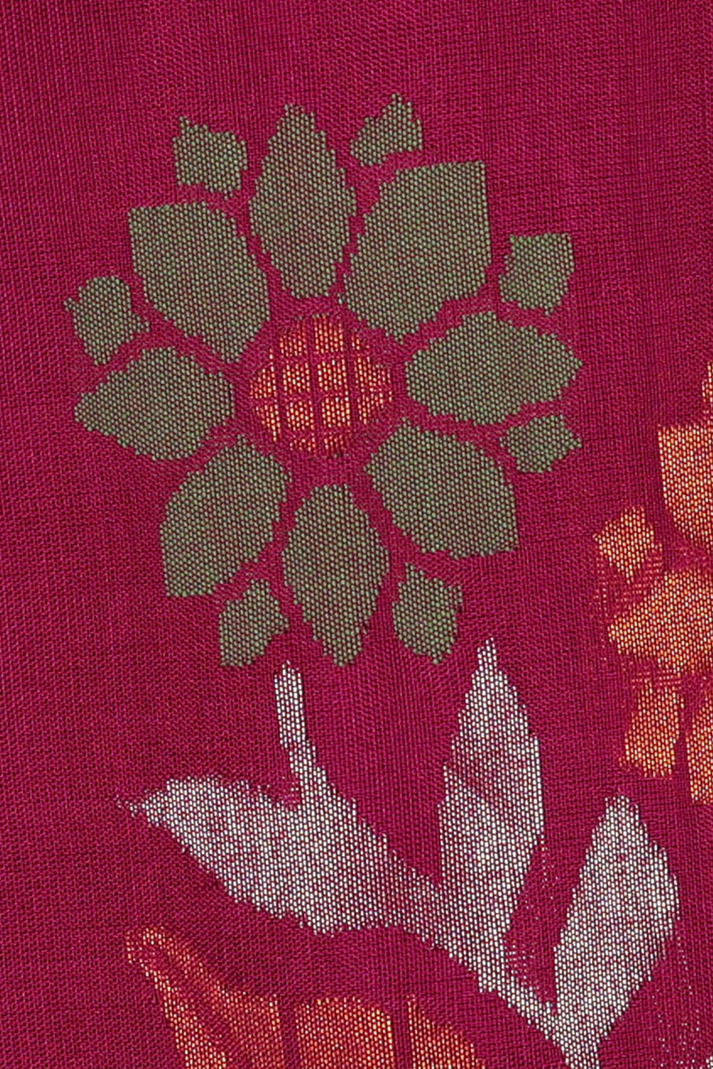 Image of Magenta-Pink Uppada Silk Saree