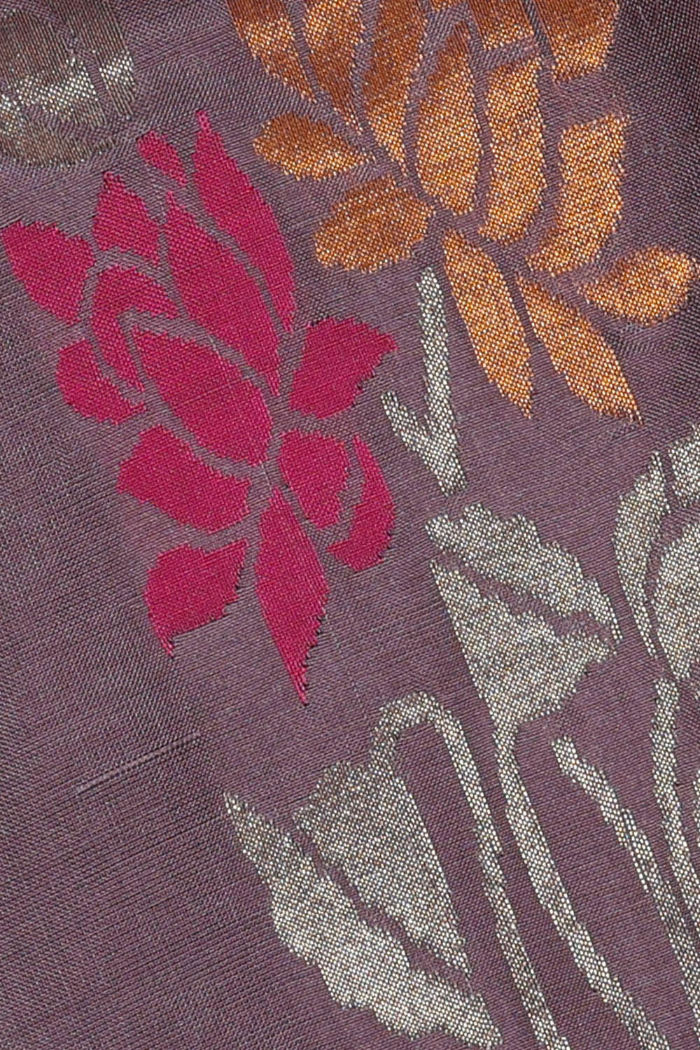 Image of Grey Uppada Silk Saree