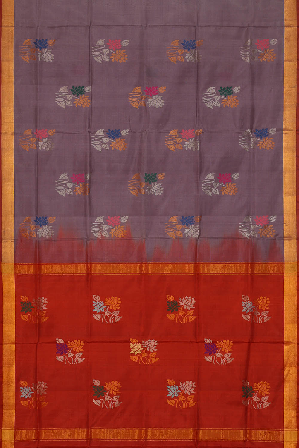 Image of Grey Uppada Silk Saree