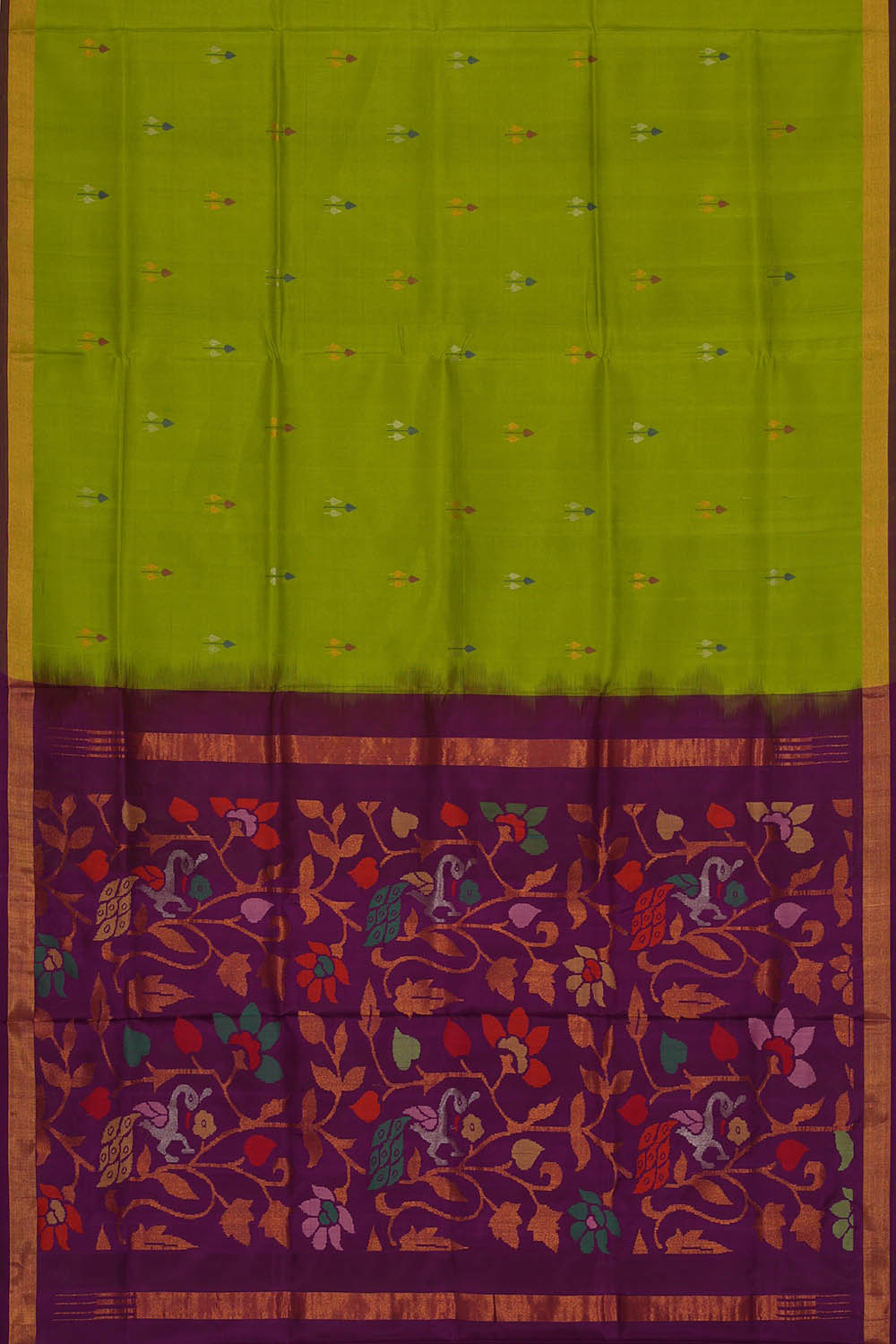 Image of Green Uppada Silk Saree.