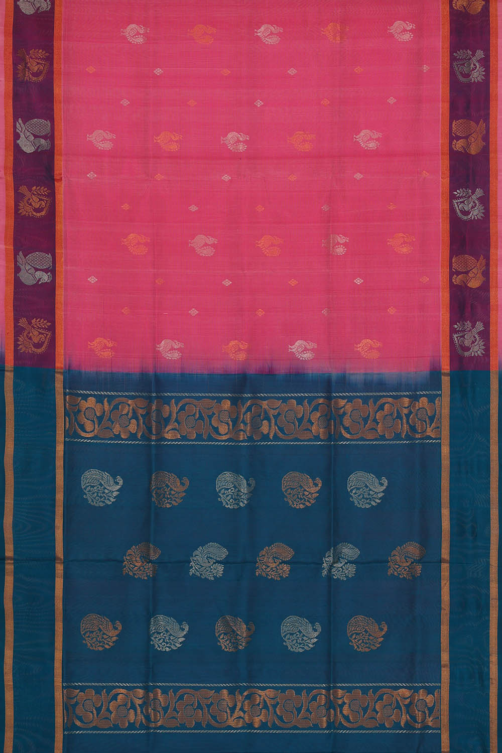 Image of Lotus-Pink Uppada Silk Saree