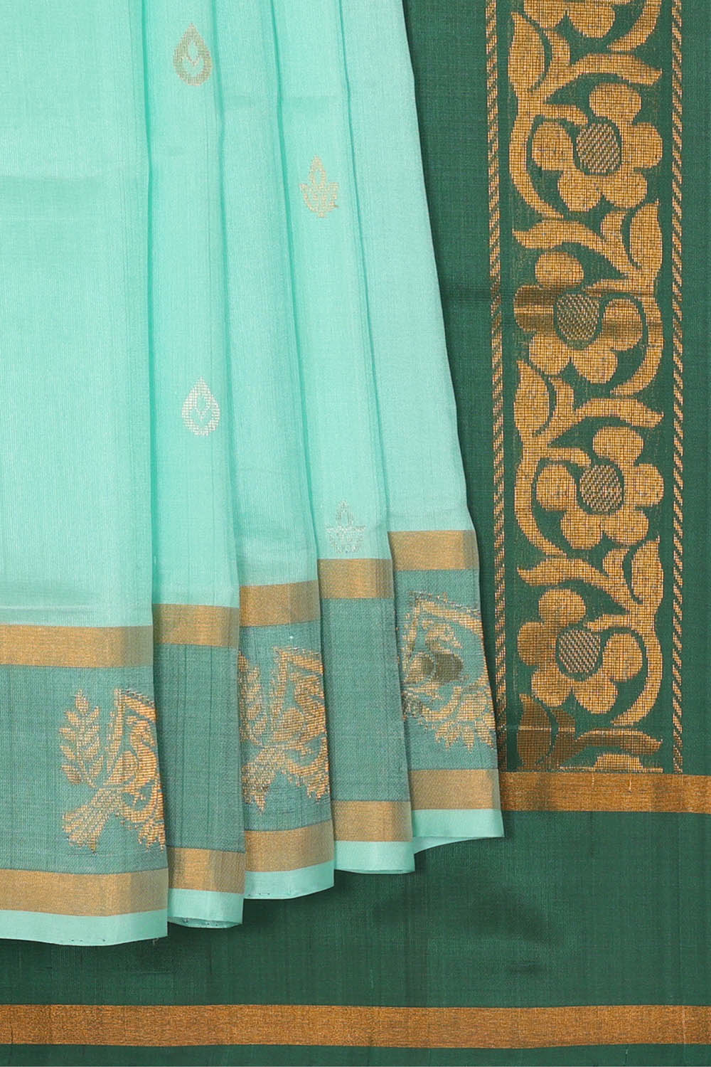 Image of Sea-Blue Uppada Silk Saree