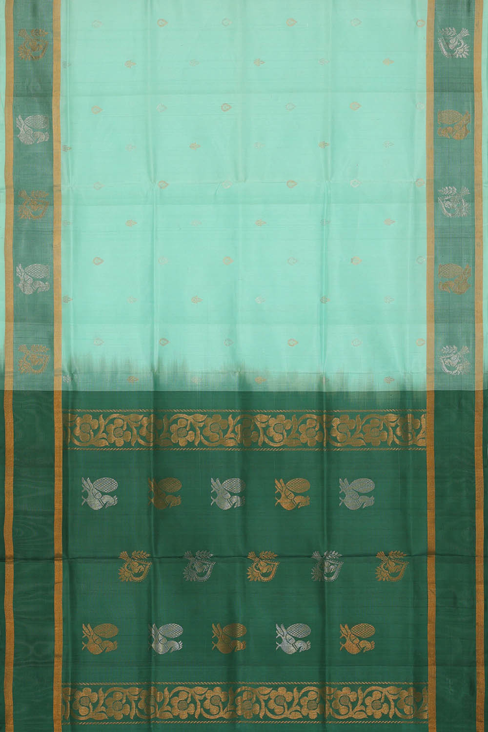 Image of Sea-Blue Uppada Silk Saree