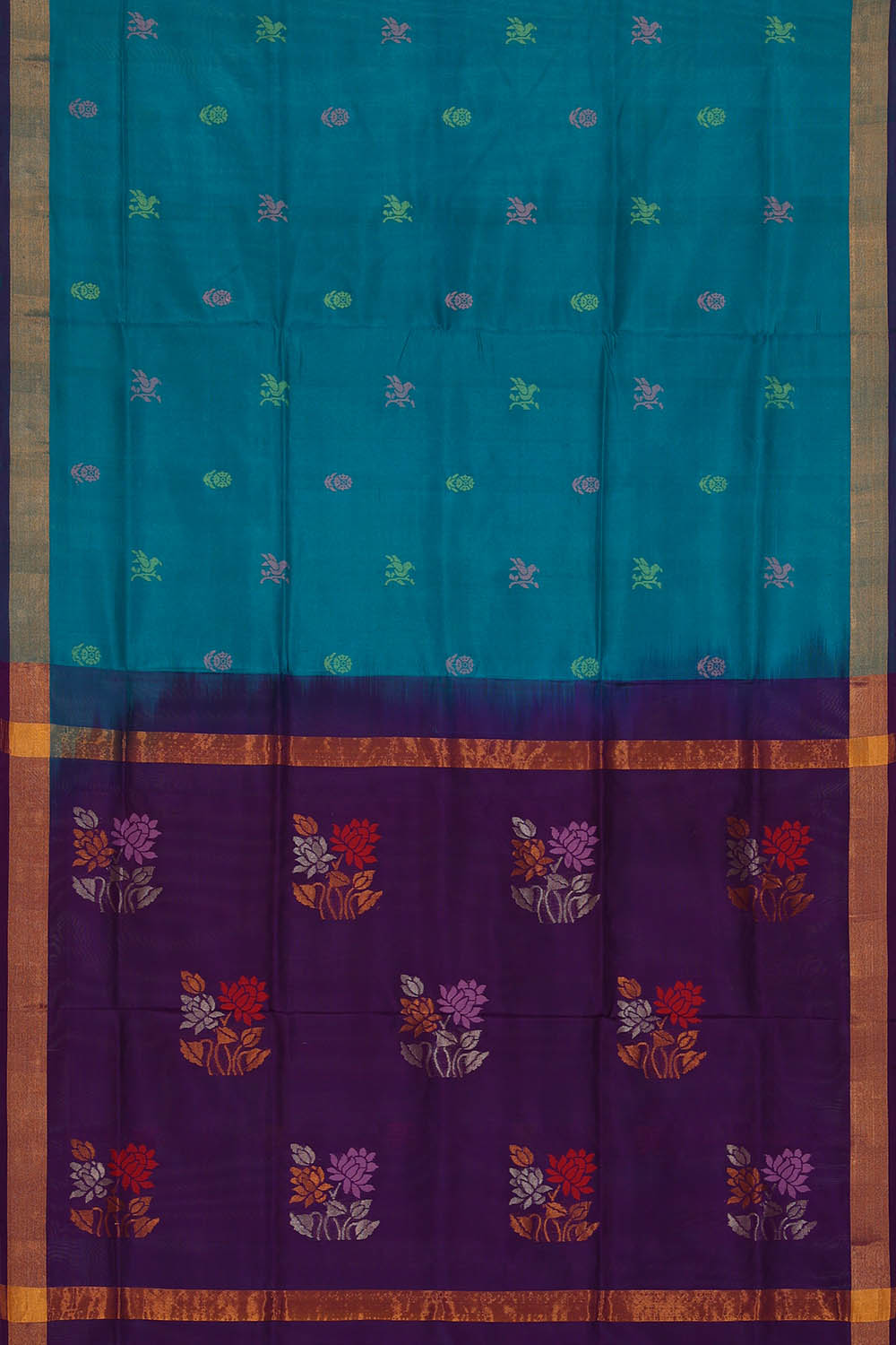 Image of Blue Uppada Silk Saree