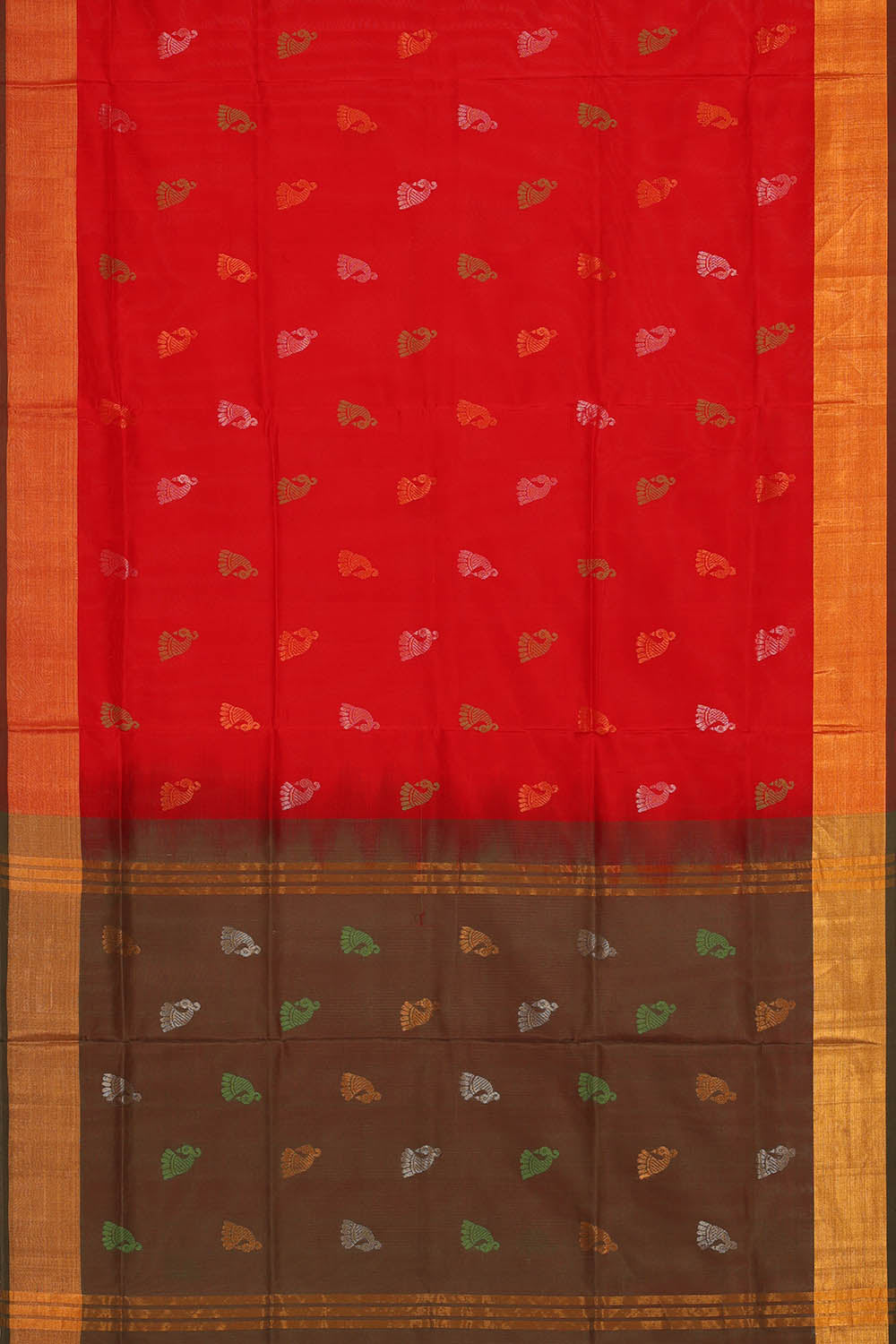 Image of Uppada Silk Red Saree