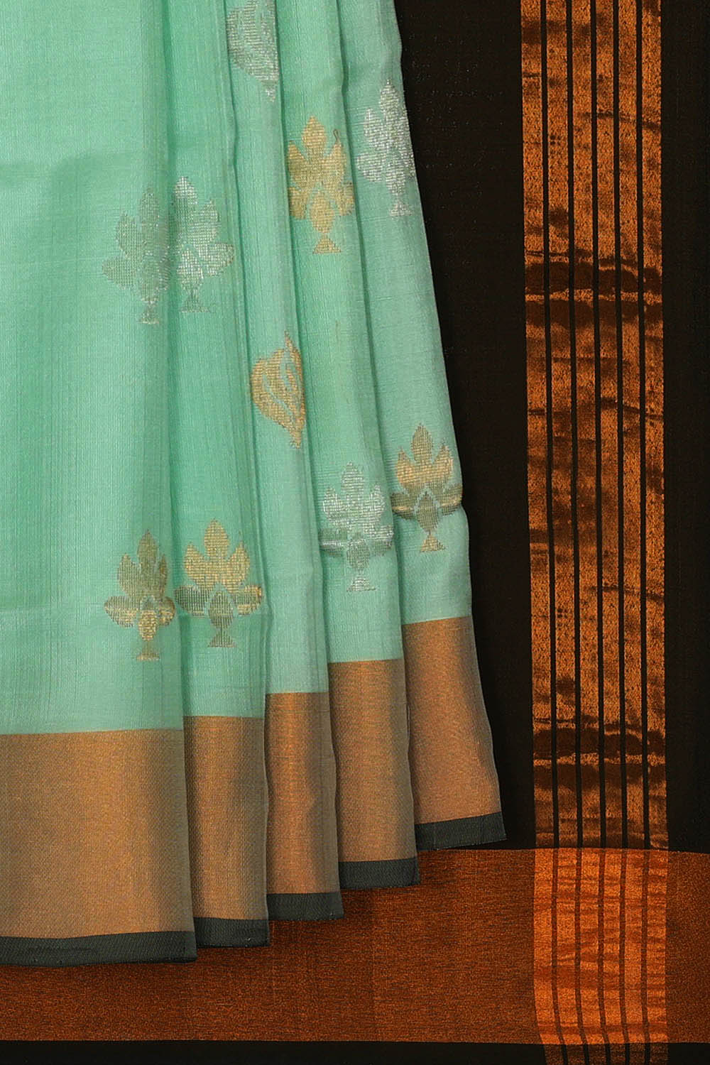 Image of Uppada Silk Sea Green Saree