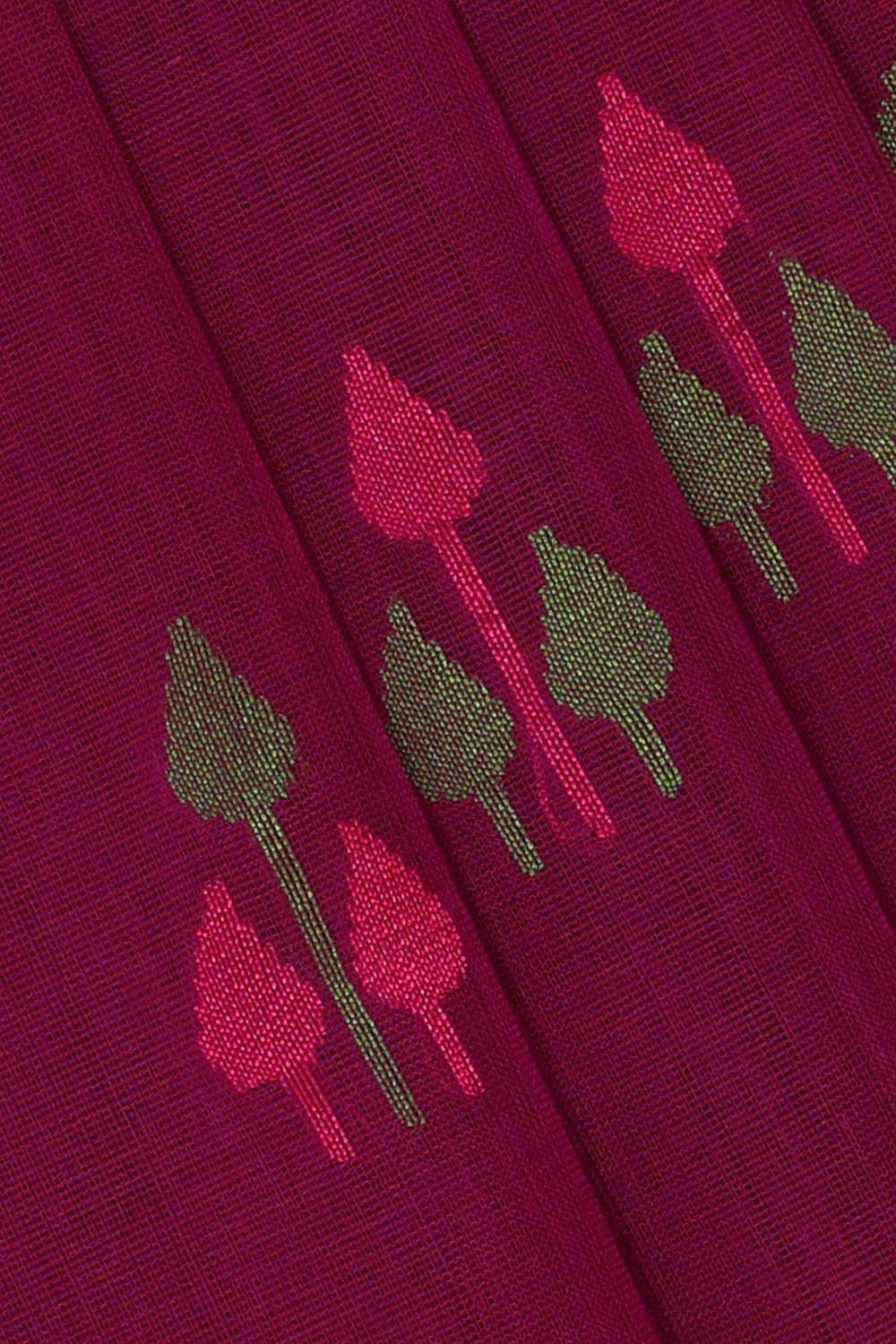 Image of Plum-Purple Uppada Cotton Saree