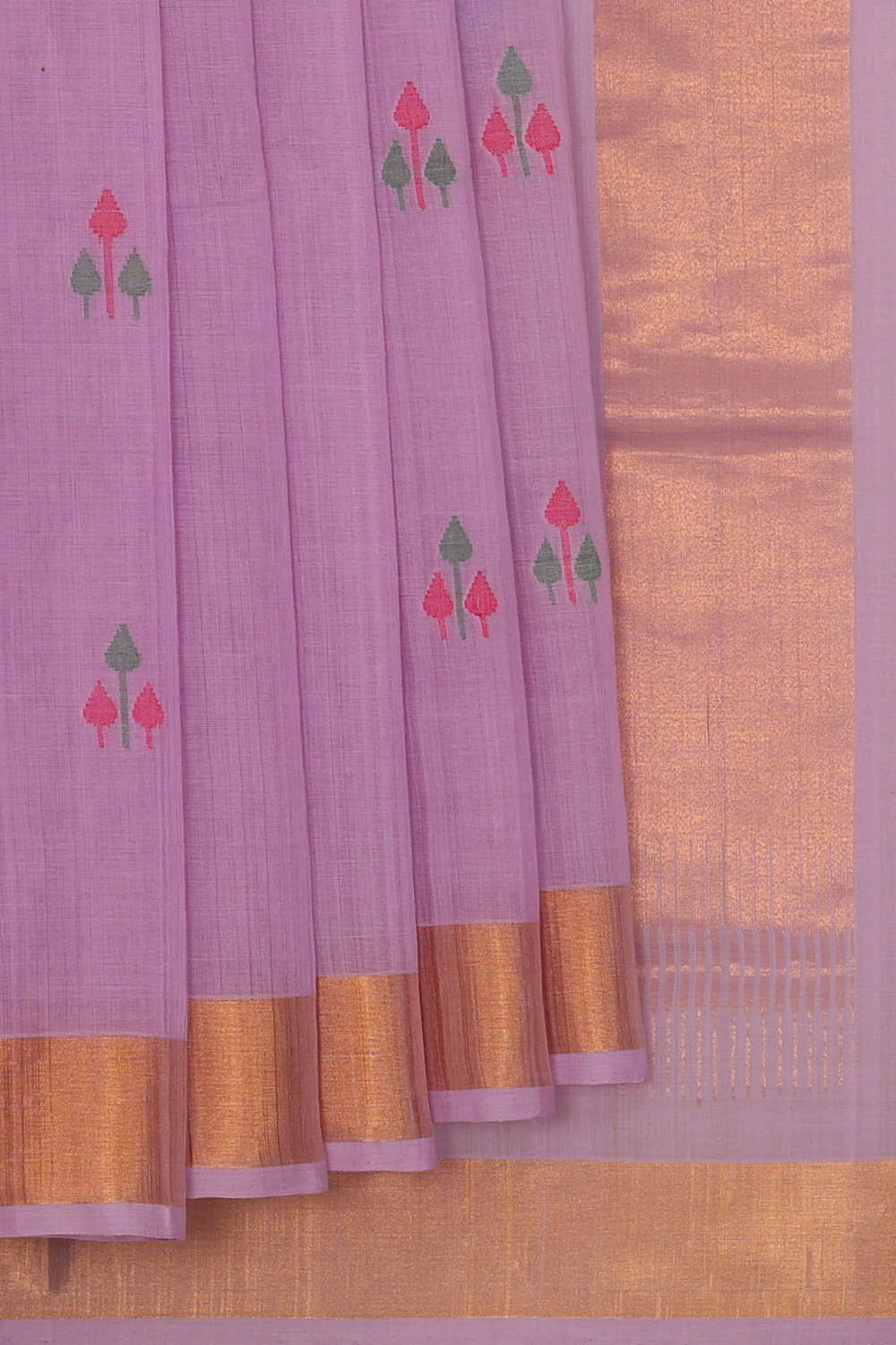 Image of Lavender-Purple Uppada Cotton Saree