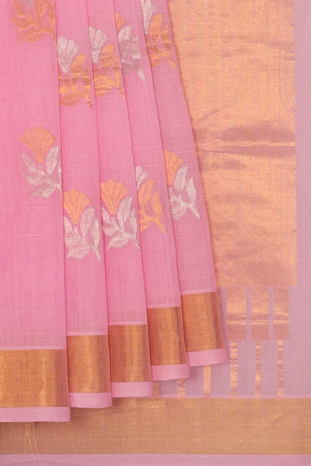 Image of Lavender-Pink Uppada Cotton Saree
