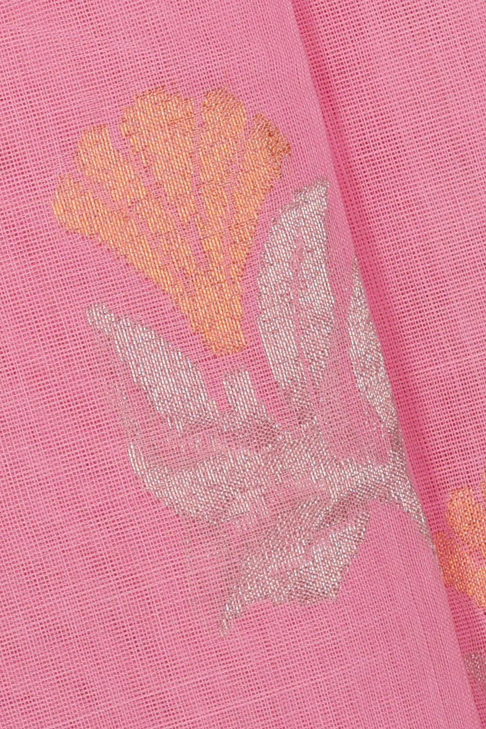 Image of Lavender-Pink Uppada Cotton Saree