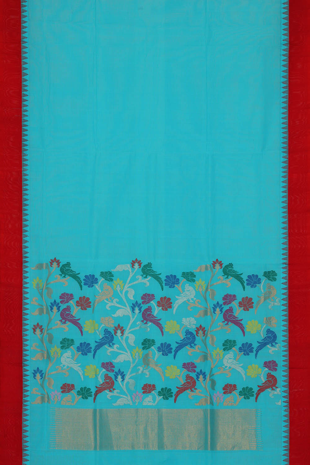 Image of Sky-Blue Uppada Cotton Saree